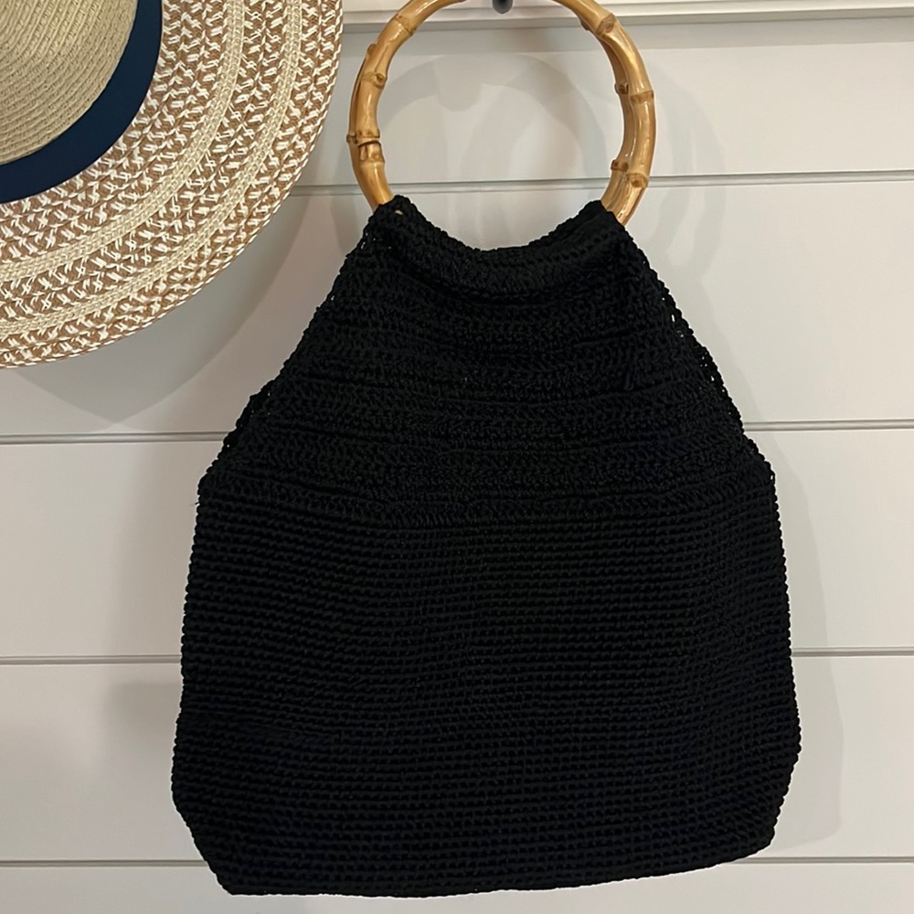 Black Crochet Handbag
